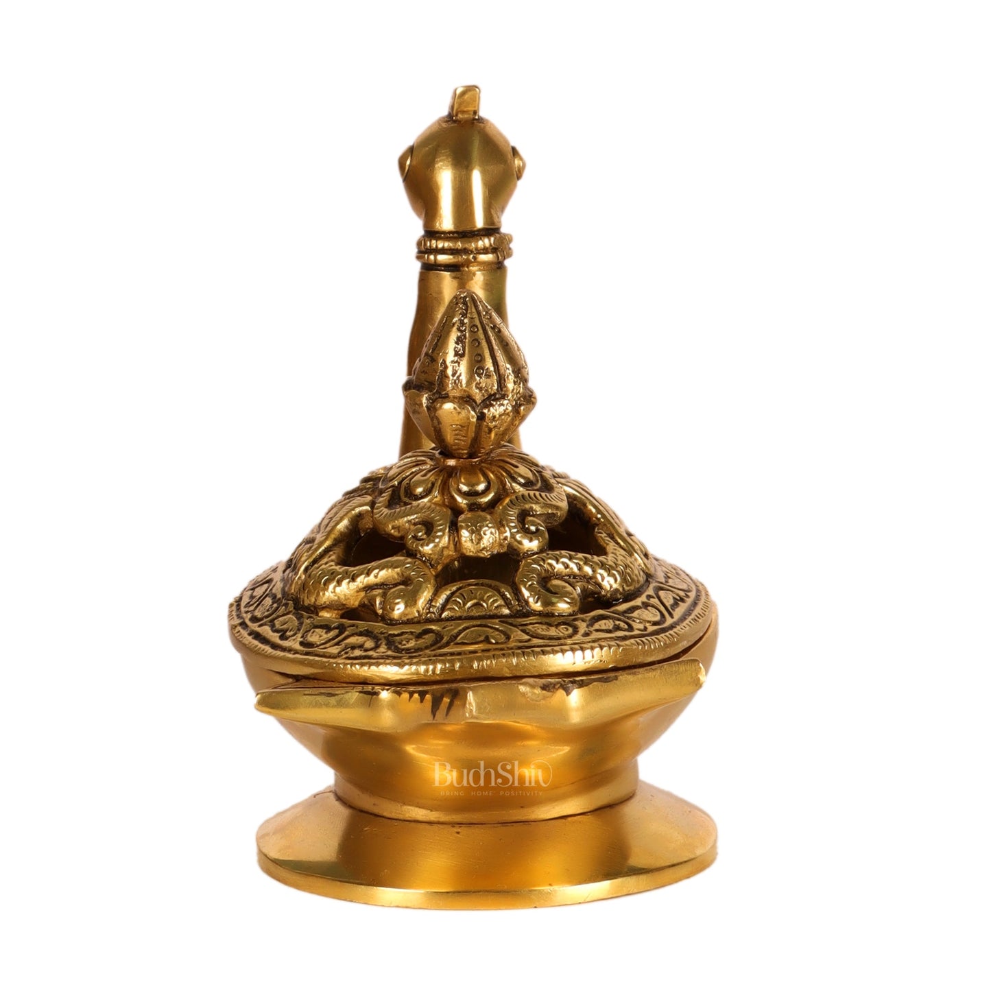 Brass Superfine Swan Shaped dhoopdani loban burner - Budhshiv.com