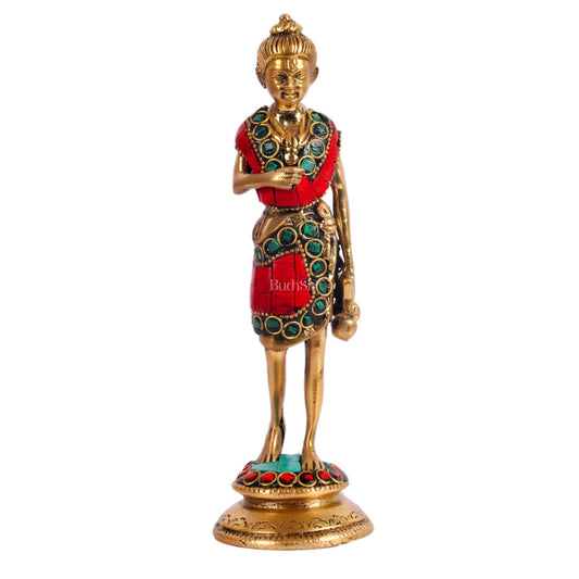 Brass Swaminarayana neelkanth statue 6.5" - Budhshiv.com