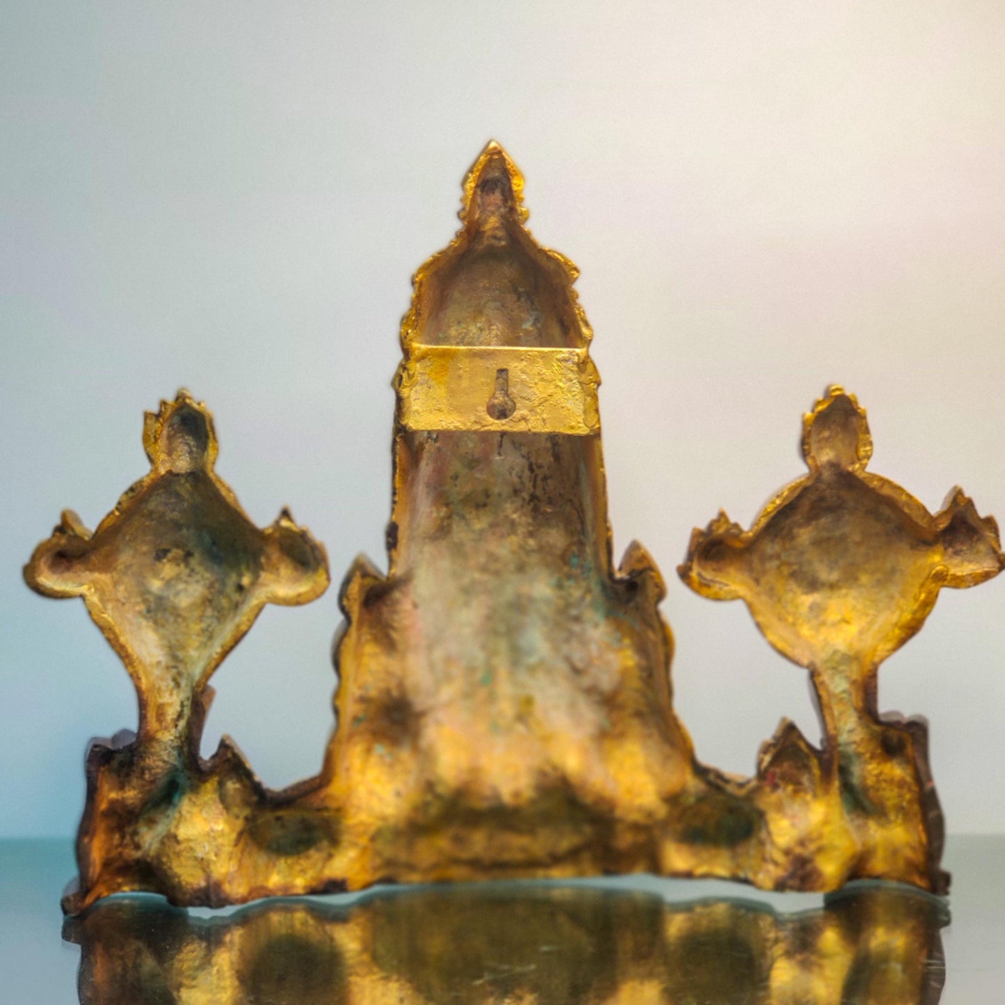 Brass Tirupati Balaji Face Wall Hanging Black and Golden - Budhshiv.com