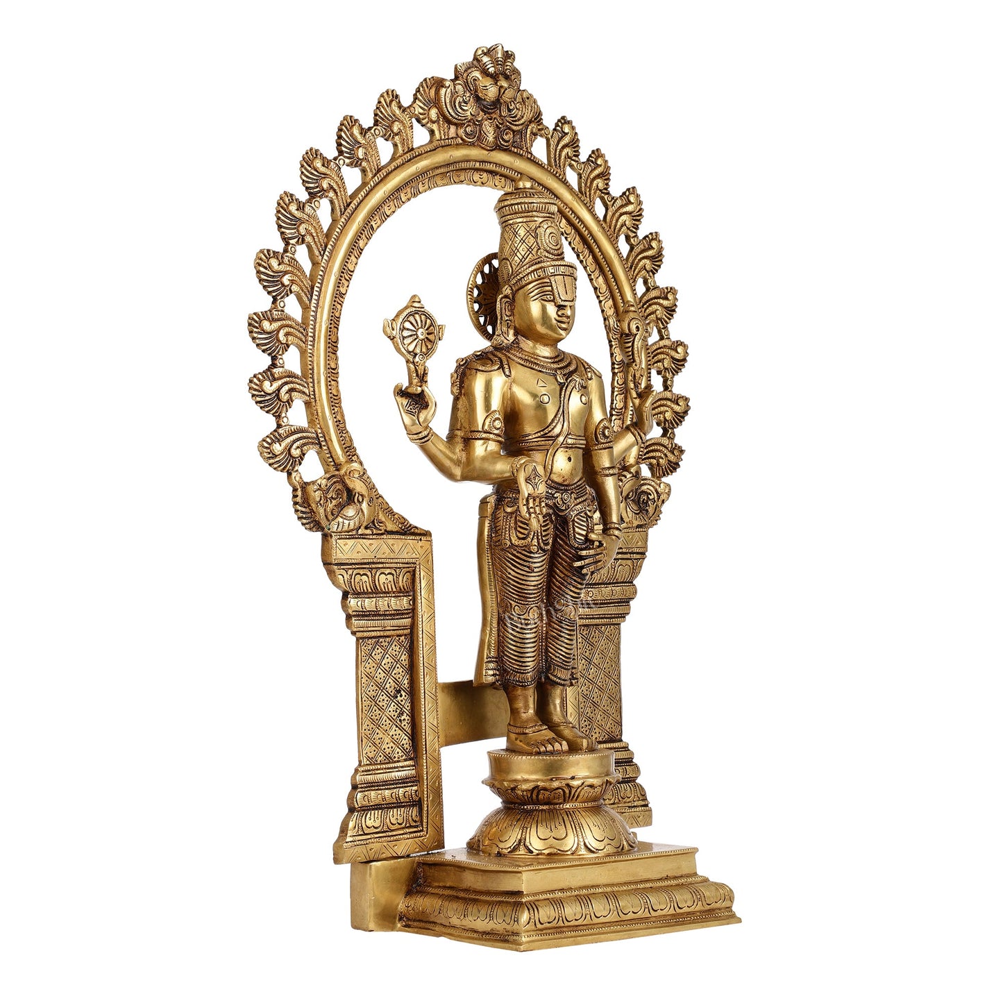 Brass Tirupati Balaji Lord Venkateshwara Swamy idol - Budhshiv.com