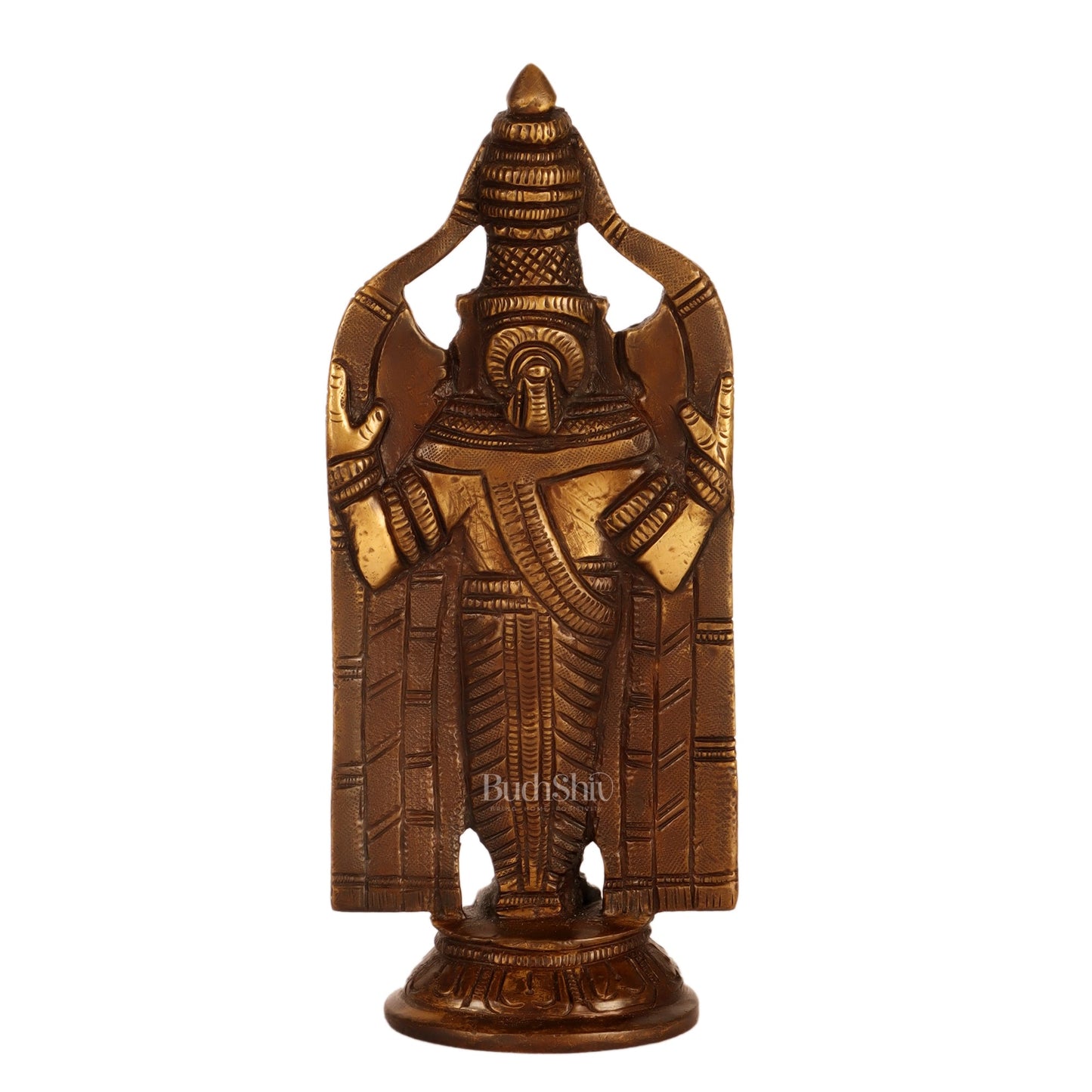 Brass tirupati Balaji statue 8" - Budhshiv.com