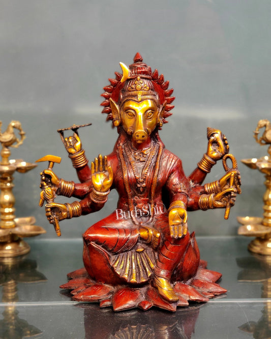 Brass Varahi amman Statue 16" - Budhshiv.com