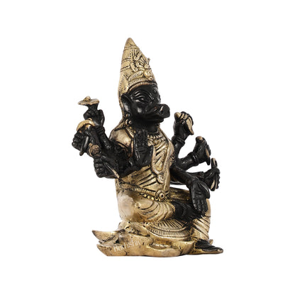Brass Varahi amman statue 6" black - Budhshiv.com