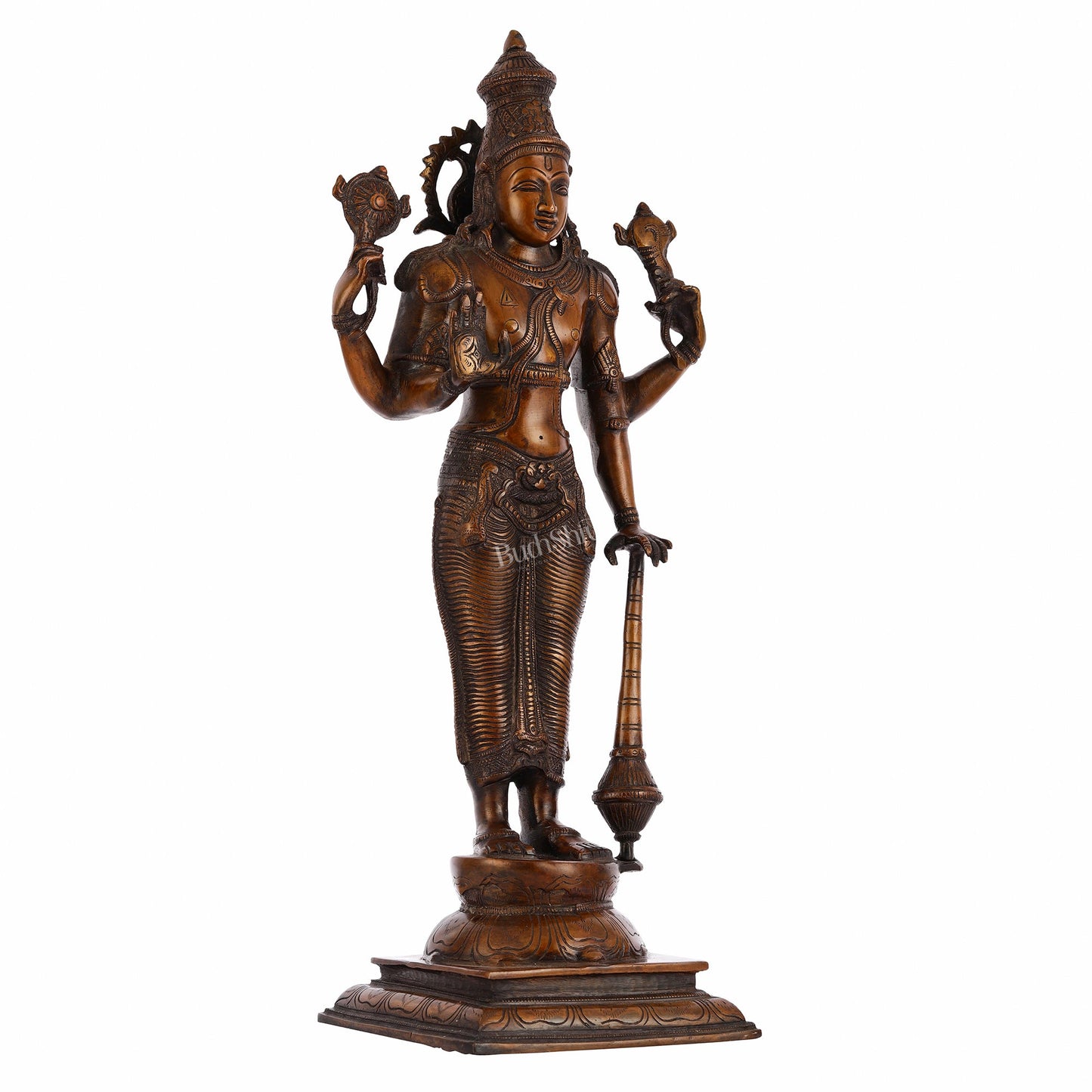 Brass Vishnu Statue 20 inch - Budhshiv.com