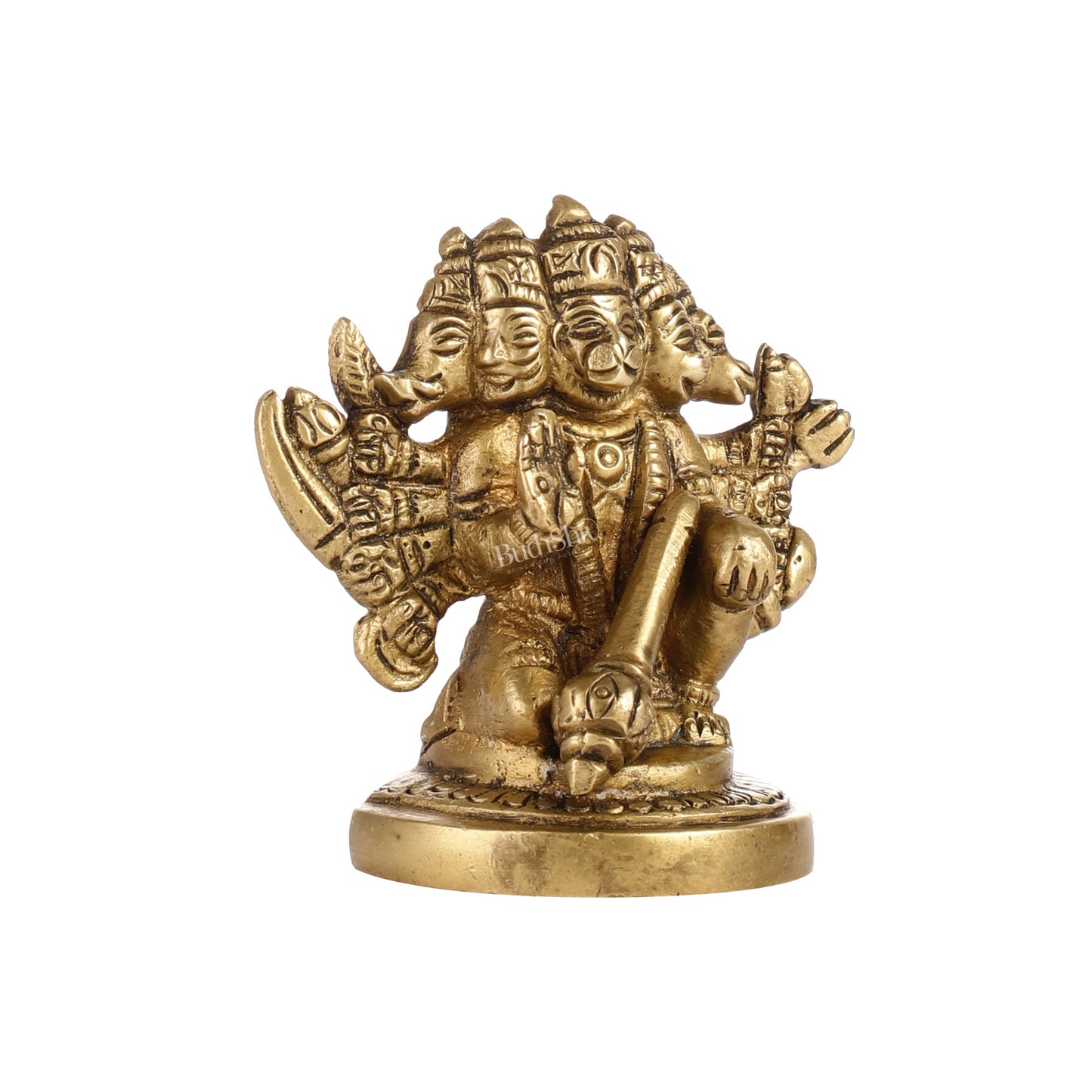 Buy Handcrafted Small Panchmukhi Hanuman Idol | Superfine Brass | - Budhshiv.com