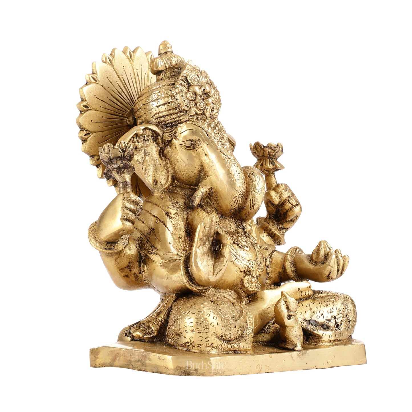 Dagdusheth Ganpati Brass Statue - Budhshiv.com