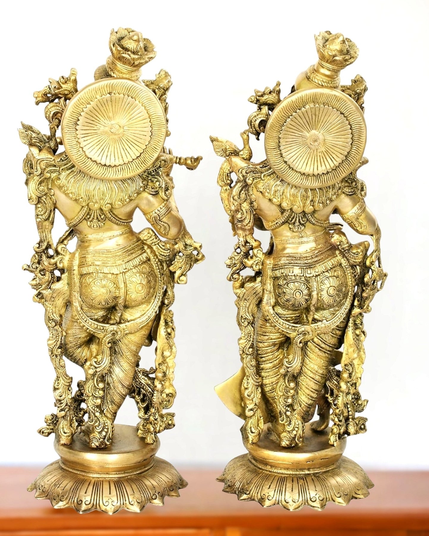 Divine Brass Radha Krishna Idols - 26 Inches - Budhshiv.com