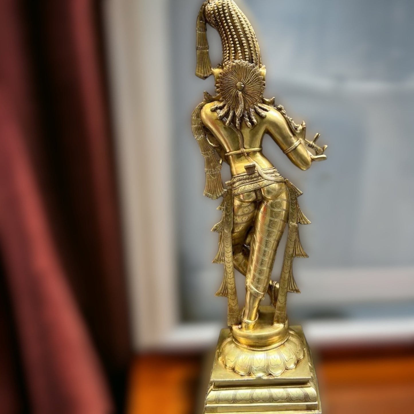 Divine Superfine brass Krishna Murlidhar Idol | 36 inch/ 3 feet - Budhshiv.com
