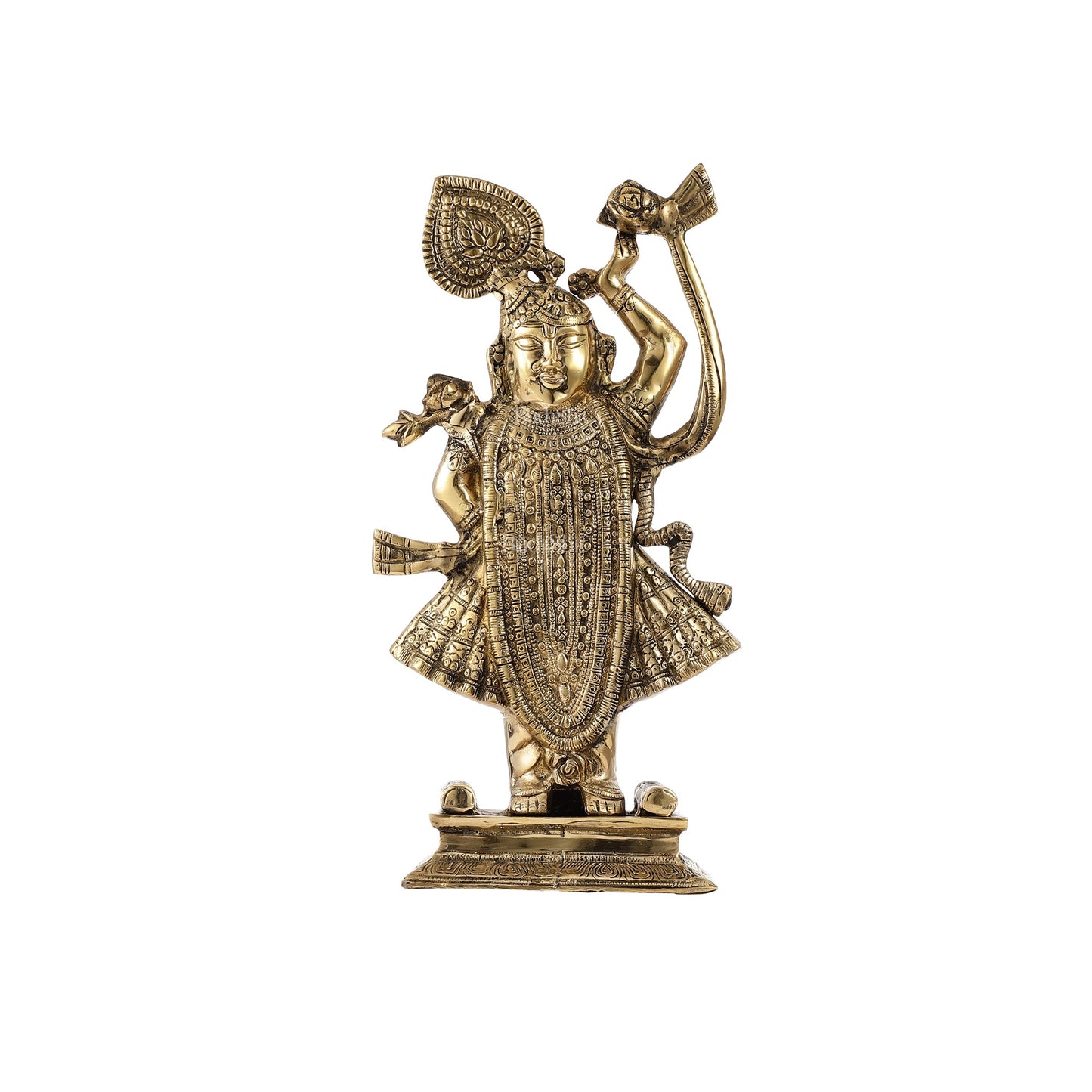 Exquisite Brass Shreenath ji Murti - 18 Inch - Budhshiv.com