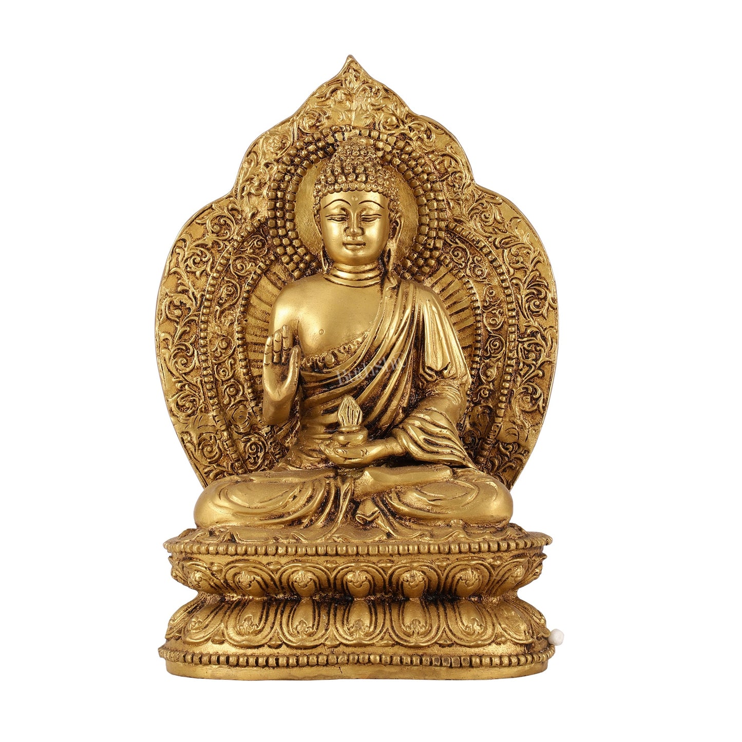 Exquisite Brass Superfine Buddha Statue | 10.5" - Budhshiv.com