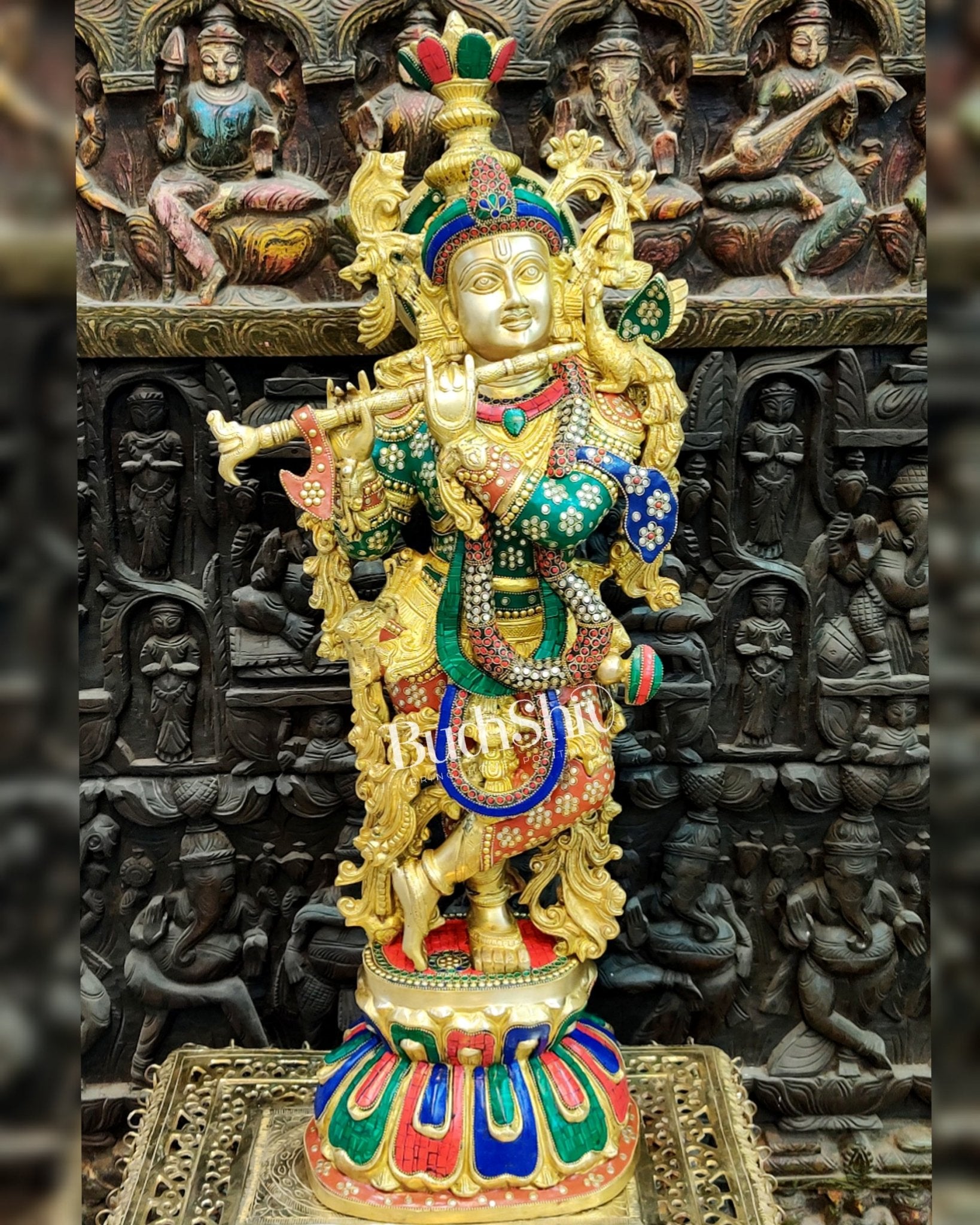 Brass Big Superfine Lakshmi Statue-11 -  - Brass