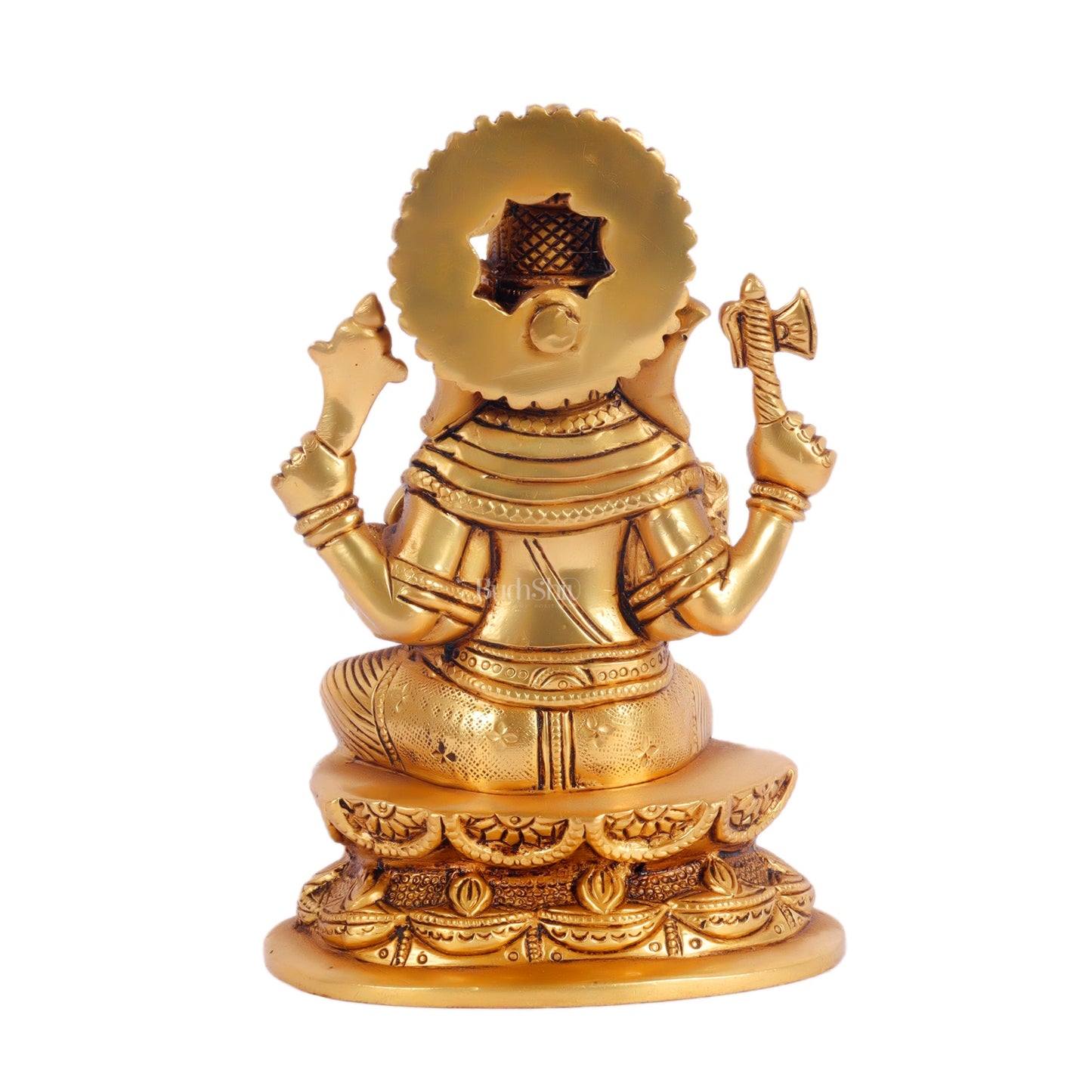 Exquisite Handcrafted Brass Ganesha Statue | Height 7 inches - Budhshiv.com