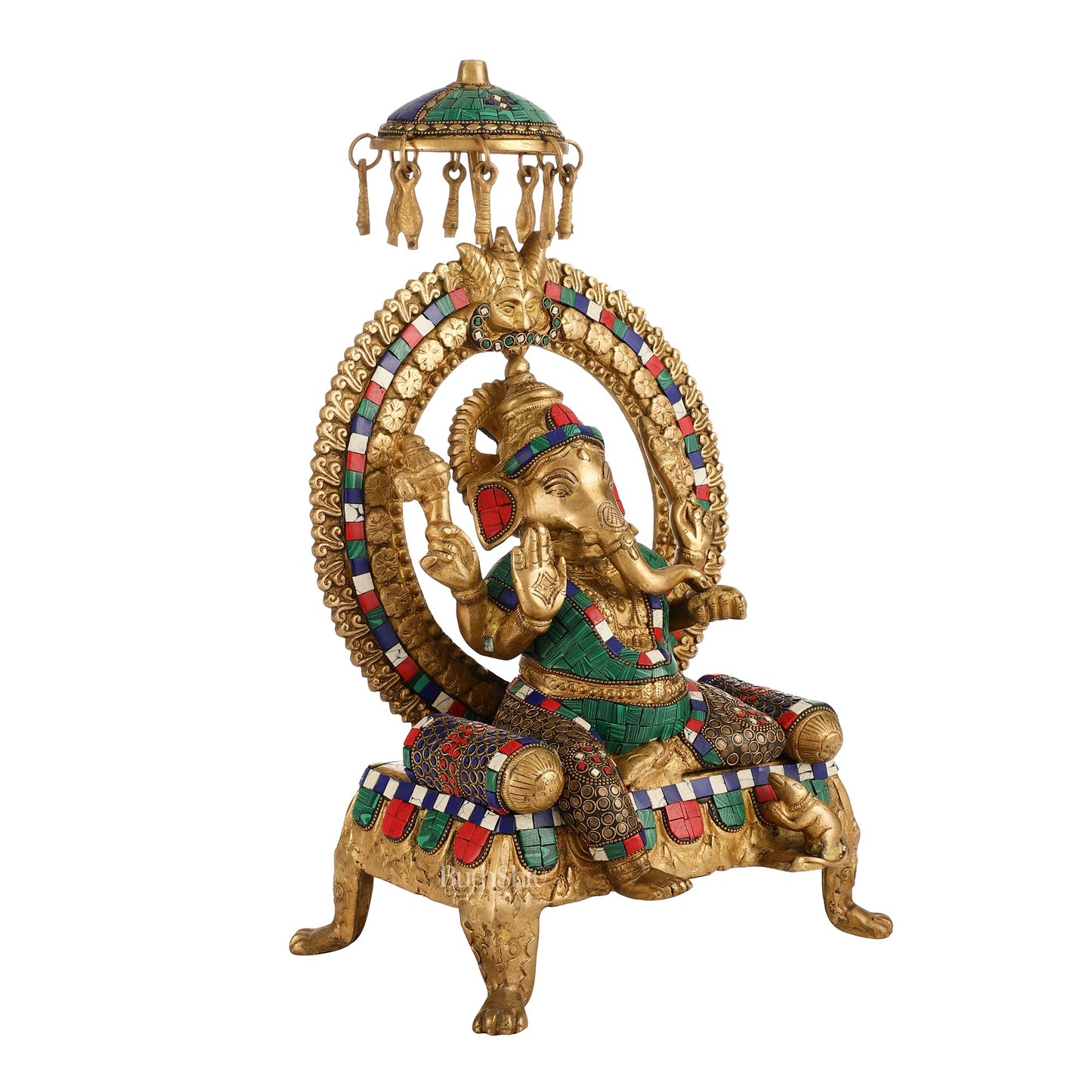 Exquisite Handcrafted Lord Ganesha Statue - 18 inch - Budhshiv.com