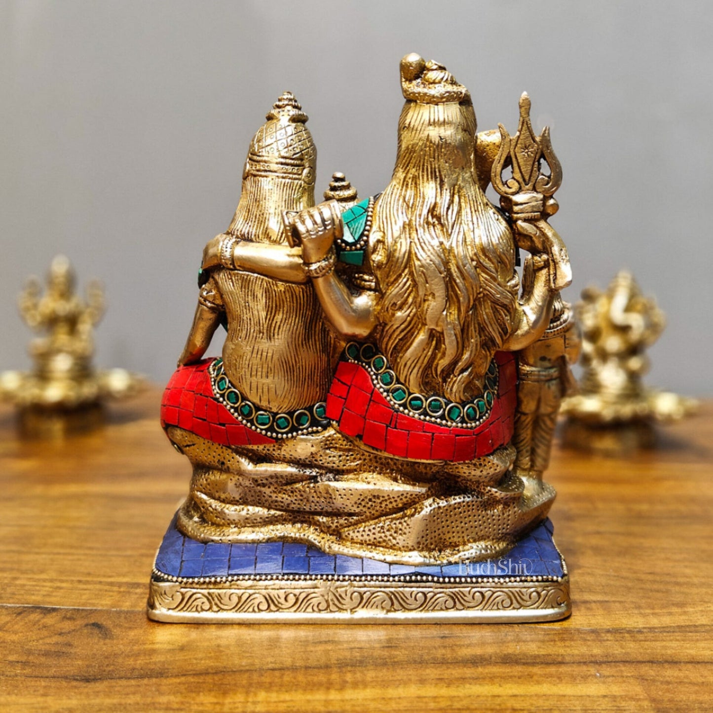 Fine Quality Brass Shiv Parivaar | 8" Height - Budhshiv.com
