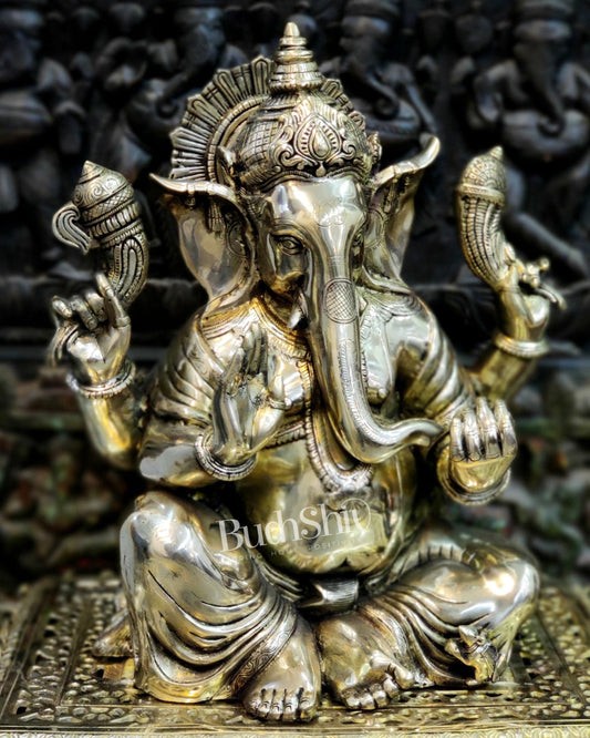 Ganesha Brass Statue 20" - Budhshiv.com