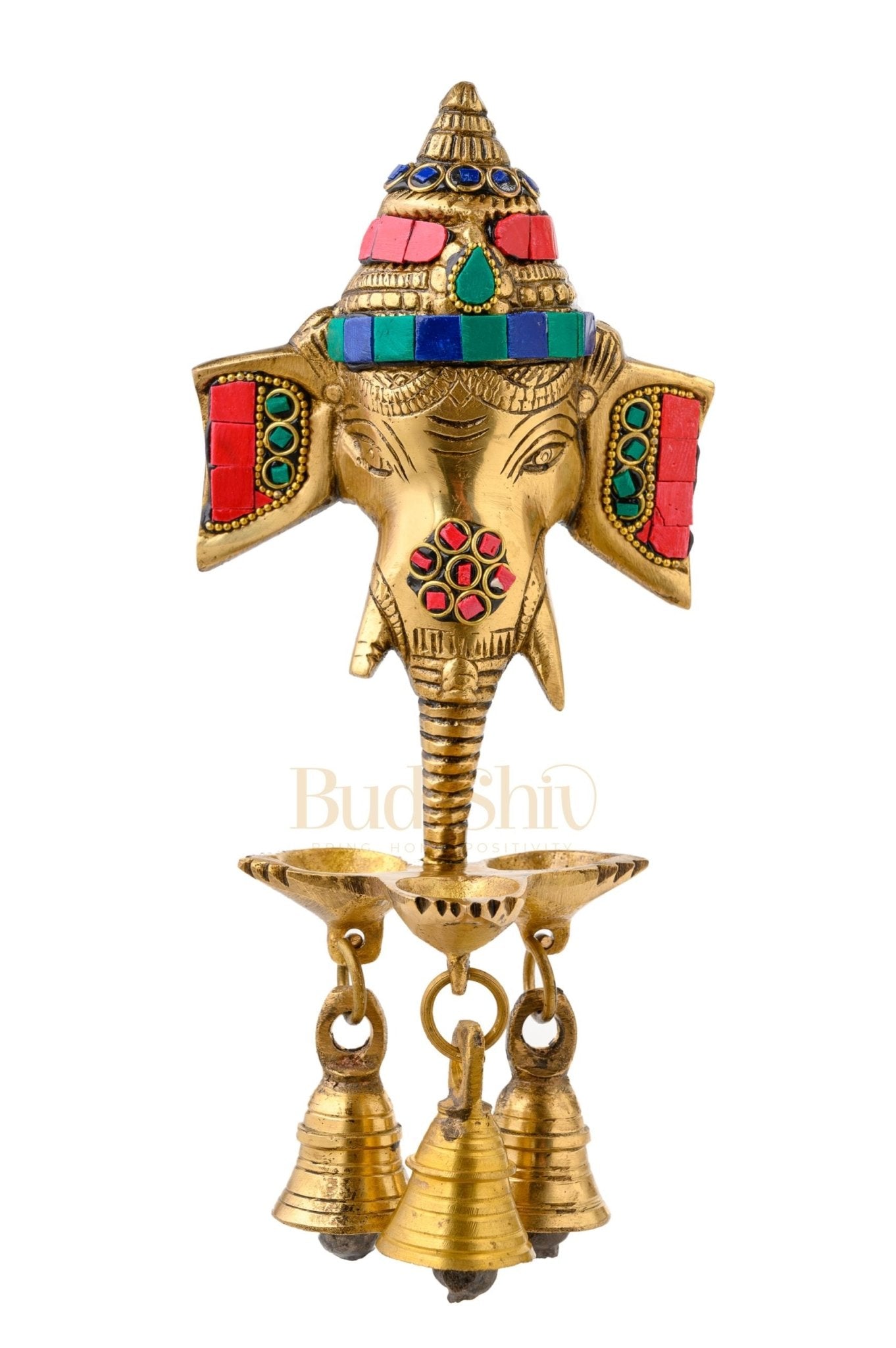 Ganesha Diya Lamp Wall Hanging diya 10" - Budhshiv.com