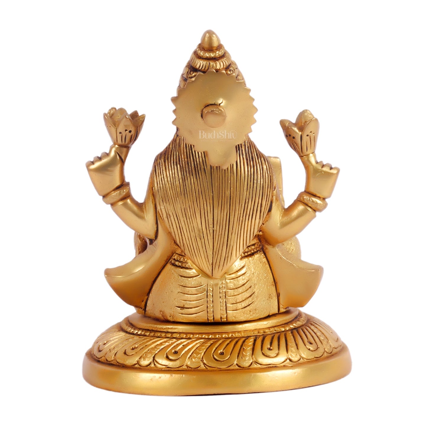 Ganesha lakshmi brass murti 4.5 inch - Budhshiv.com