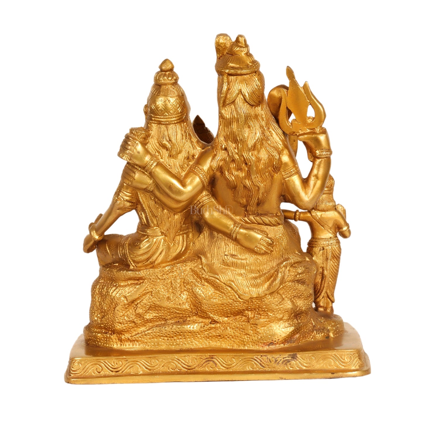 Handcrafted Brass Lord Shiva Parivaar Idol 10" - Budhshiv.com