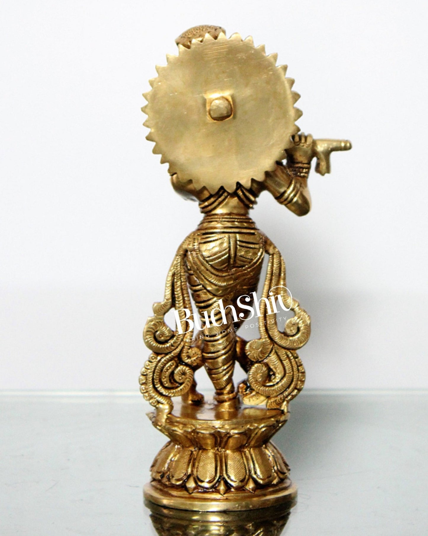 Krishna superfine brass idol 9 inch - Budhshiv.com
