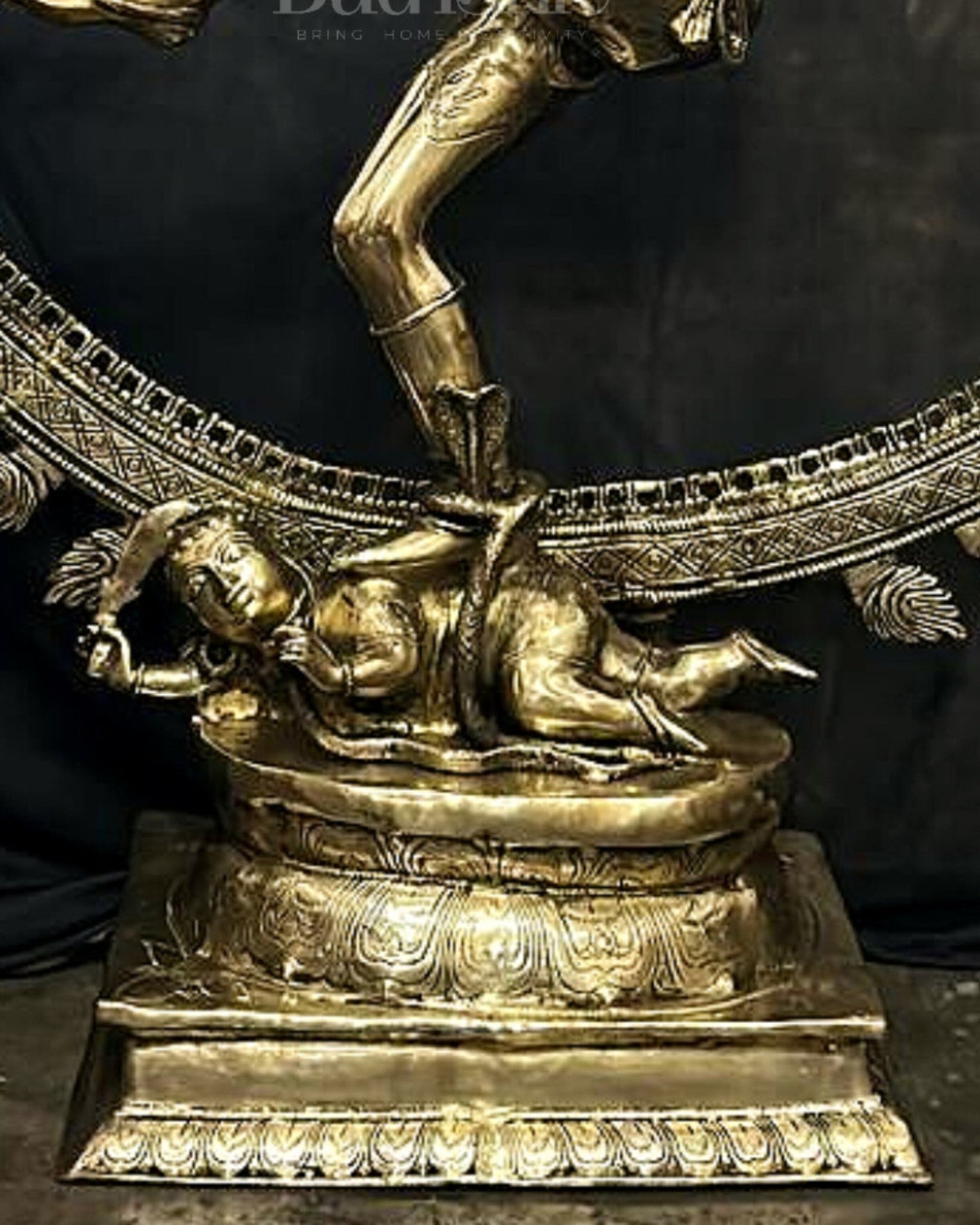 Larger-than-Life Brass Nataraja Statue - 73" Height/ 6 feet - Budhshiv.com