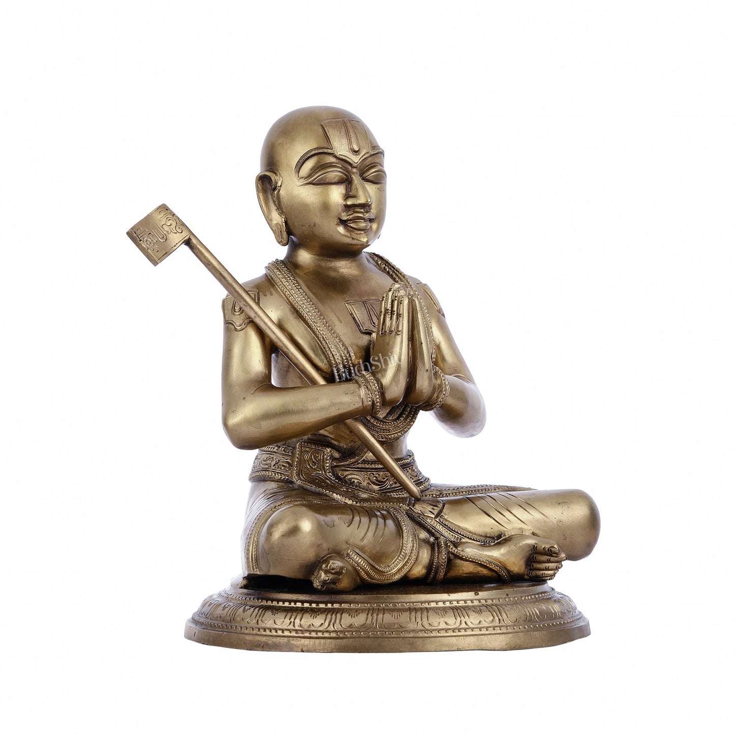 Panchaloha Ramanujan Guru Statue - 12.5" - Budhshiv.com