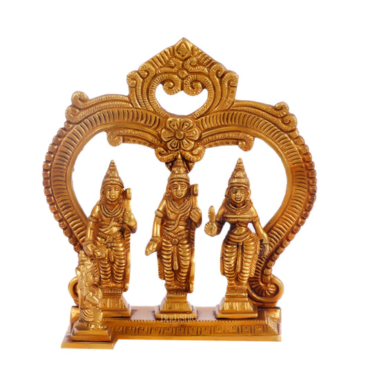 Pure Brass Ram Darbar - Perfect for Your Mandir - 6 Inch Height - Budhshiv.com