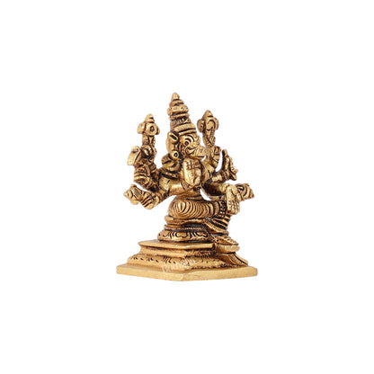Small Brass Superfine Varahi Idol | 3.5" Height | Intricate Detail - Budhshiv.com