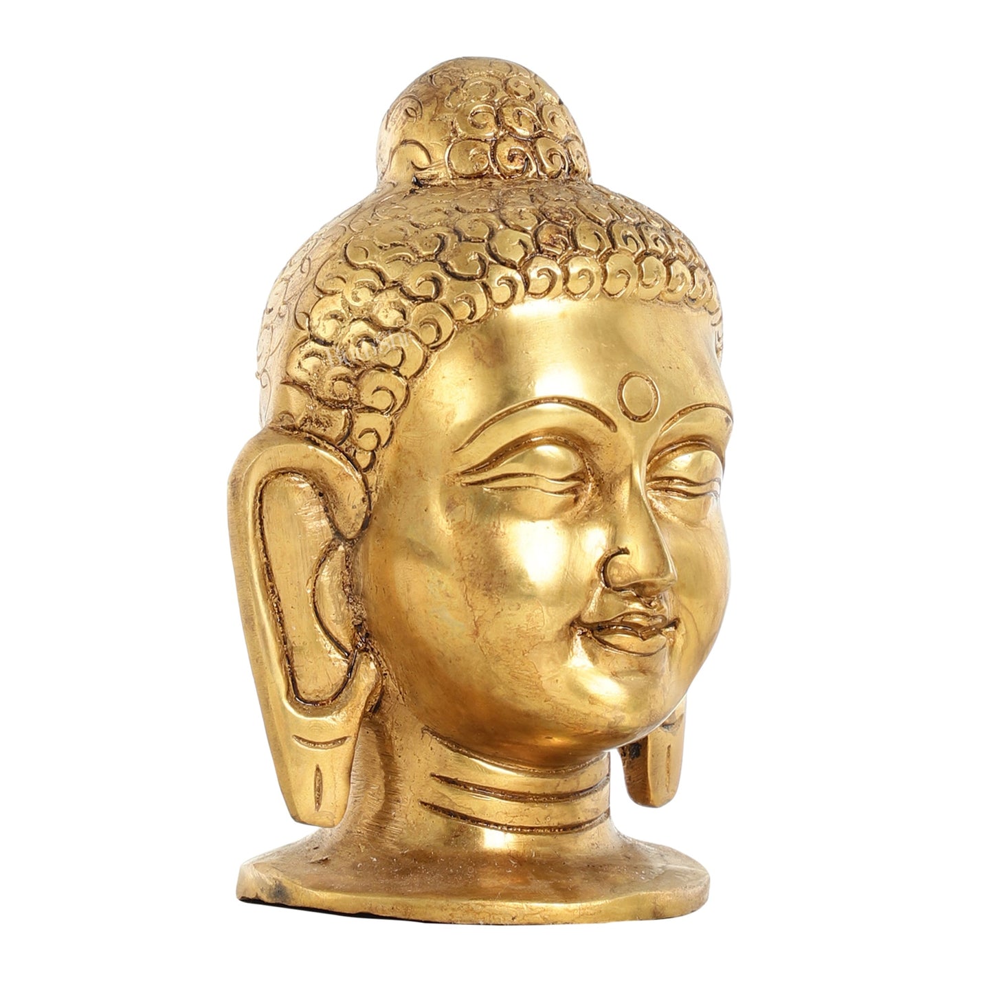 Superfine Brass Buddha Head - 4 Inch - Budhshiv.com