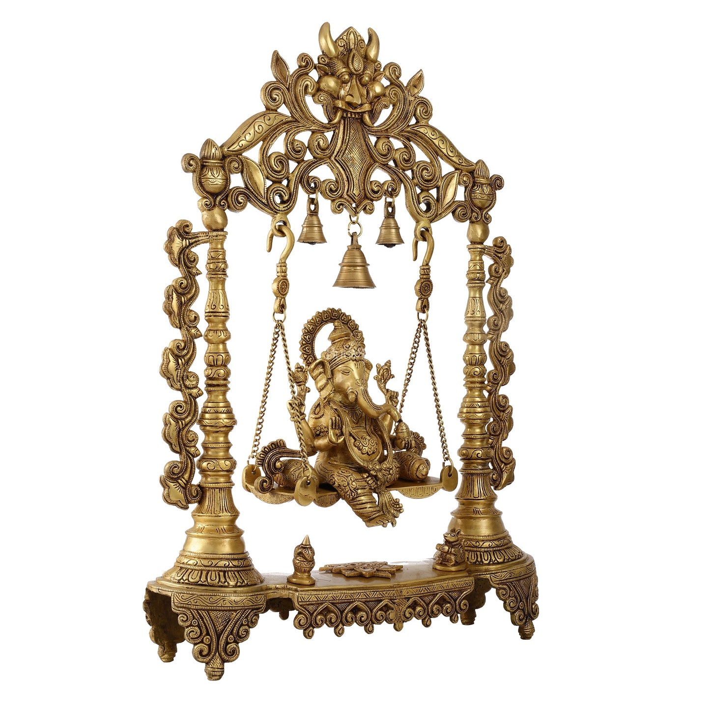 Superfine Brass Ganesha Swing - 26x18.5x5 Inch - Budhshiv.com