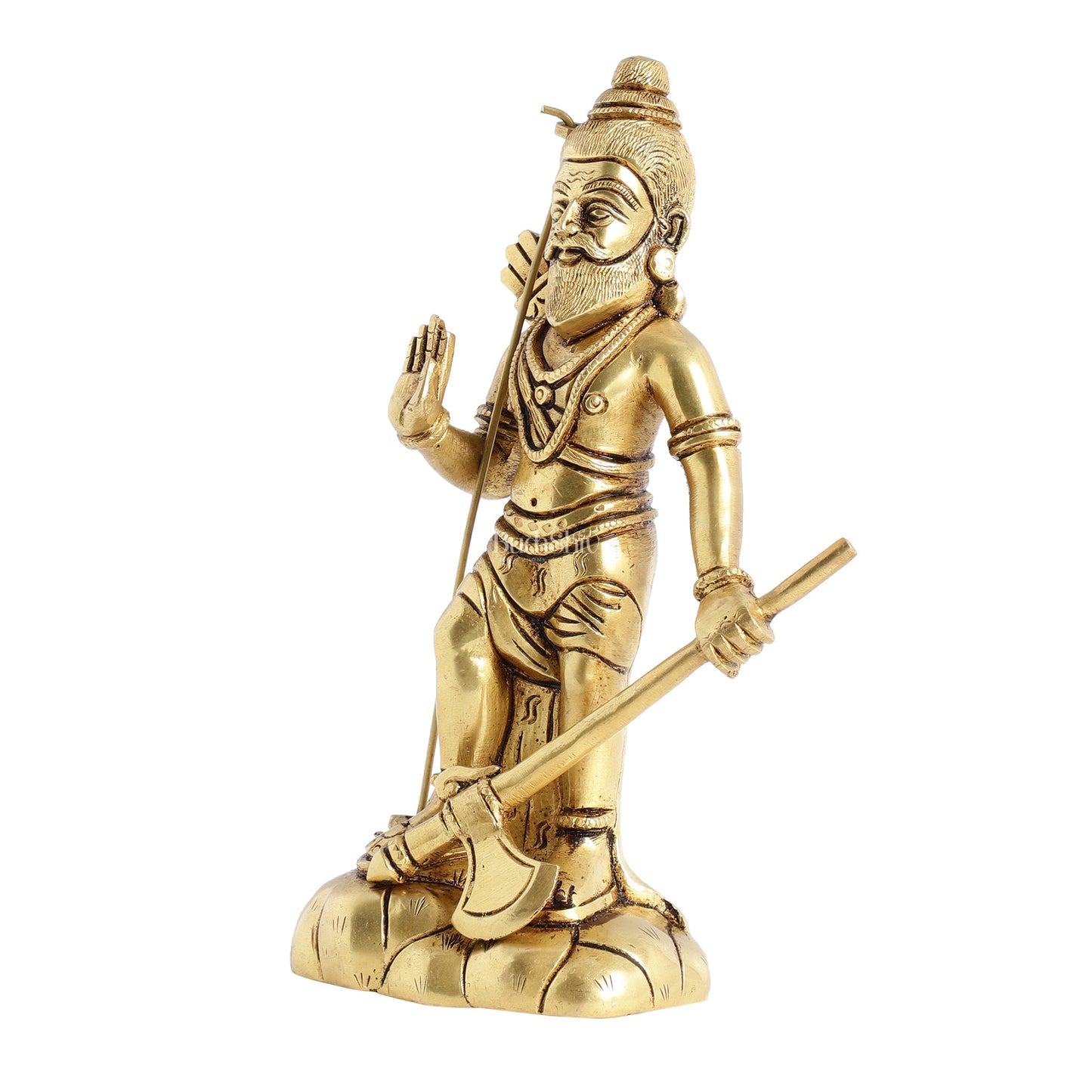 Superfine Brass Parshuram Idol - 7.5 Inch - Budhshiv.com