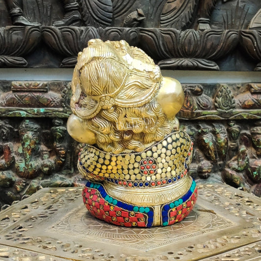 Unique Baby Ganesha Brass idol 9 inches - Budhshiv.com