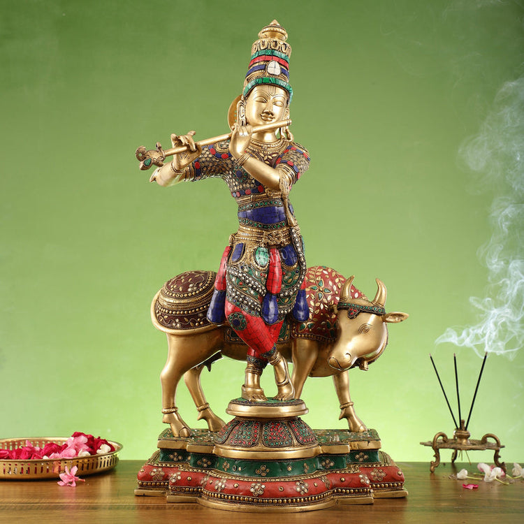 Brass Bala Krishna Dancing 12