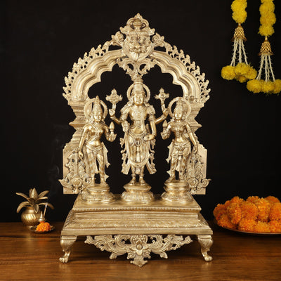 Balaji Bhudevi Sridevi Brass Idols