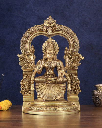 Pure Brass Superfine Goddess Padmavathi Lakshmi Statue with Thiruvarchi - 18"