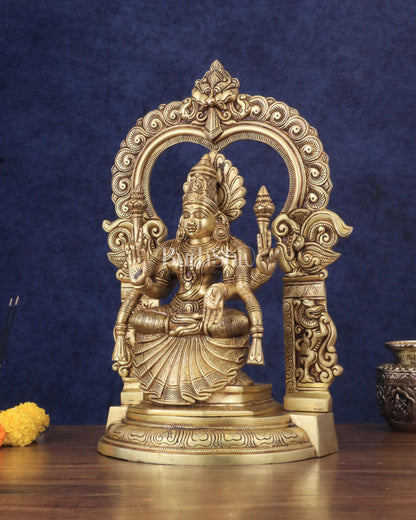 Pure Brass Superfine Goddess Padmavathi Lakshmi Statue with Thiruvarchi - 18"