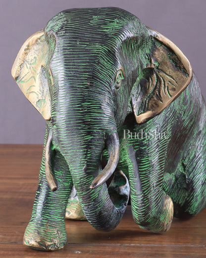 Unique Brass Vintage Baby Elephant Showpiece – 6 Inches Tall