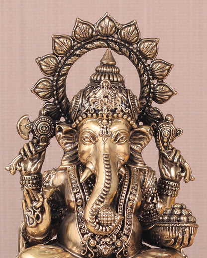 Brass Superfine Ganesh Idol - 8"