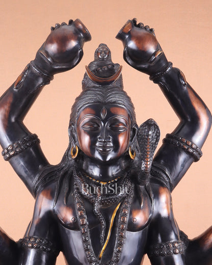 Shiva Statue with six arms | Superfine Brass 30 inch