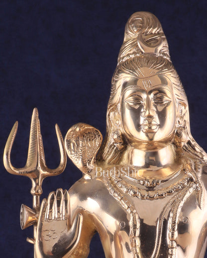 Handcrafted Pure Brass Lord Shiva Statue - 23" Glossy finish