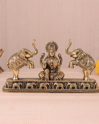 Goddess Gajalakshmi Brass Superfine Intricate Idol