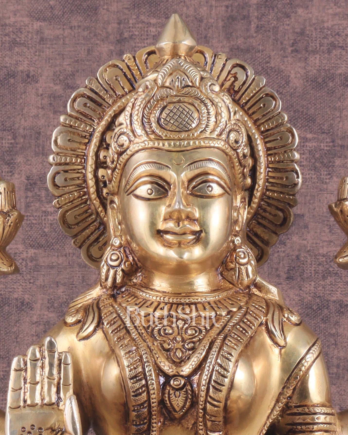 Pure Brass Handcrafted Lakshmi idol 14"