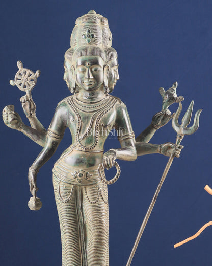 Bronze Standing Lord Brahma Statue | Indonesian Lost Wax Casting 21.5"