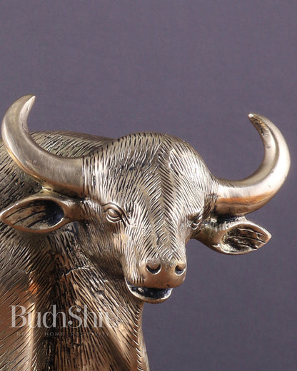 Pure Brass Standing Bull Statue – Vastu & Feng Shui Recommended