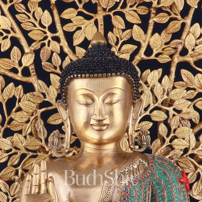 Brass Buddha Idol & Kalpavriksha Tree combo