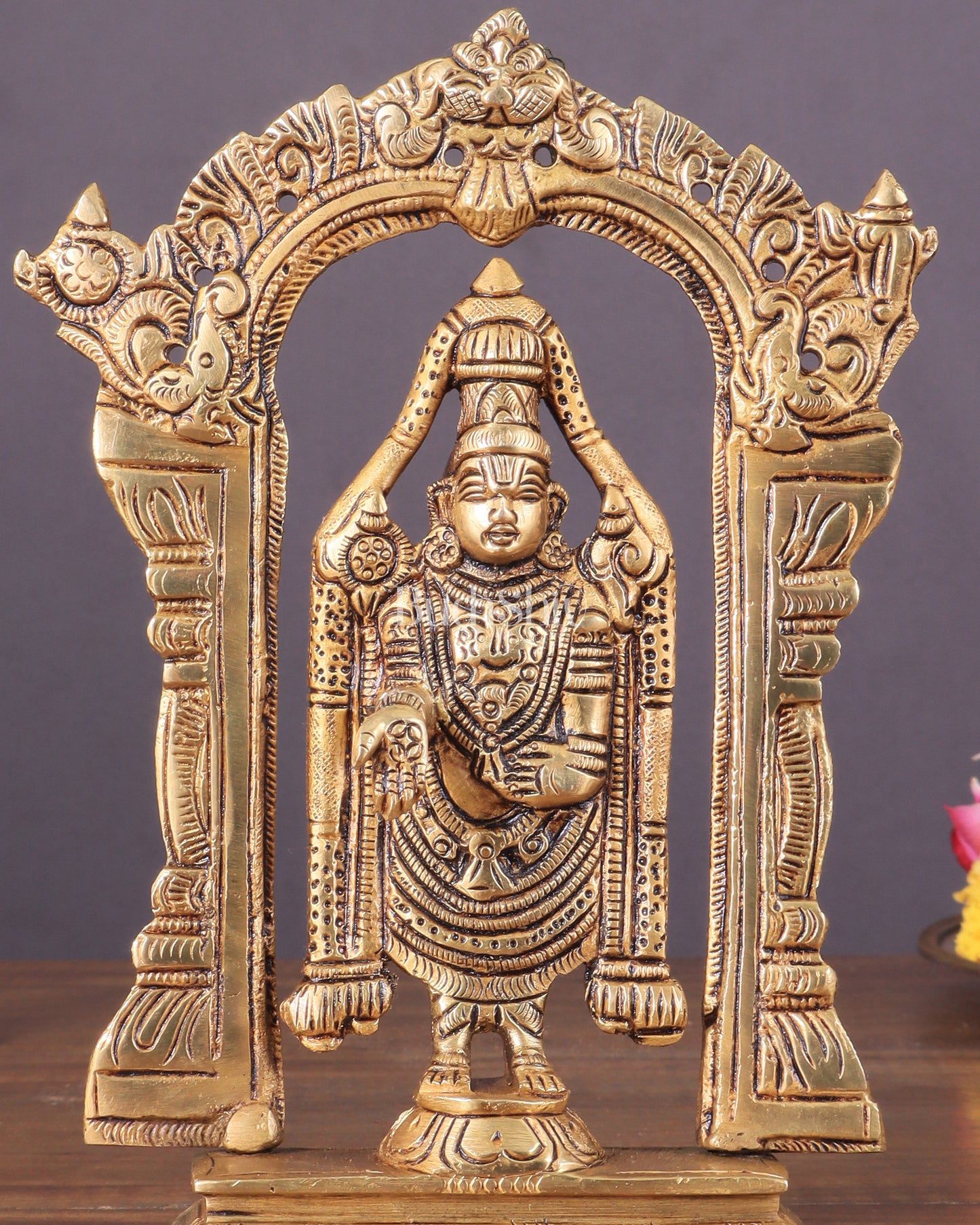 Brass Superfine Tirupati Balaji Lord Venkateshwara Swamy Idol | Height 6.5 inch