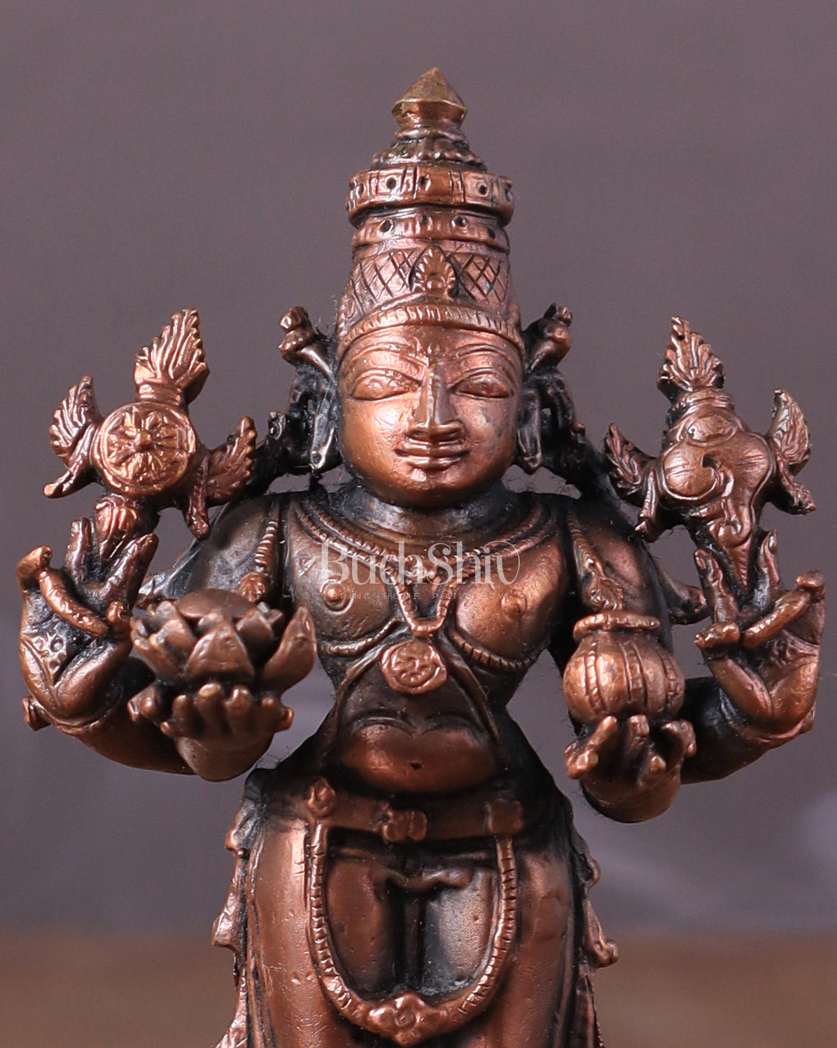 Pure Copper Dhanvantari Idol – 4"