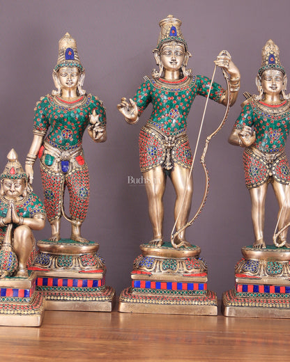 Brass Superfine Ram Darbar 23 inch/ 2 feet meenakari Stonework