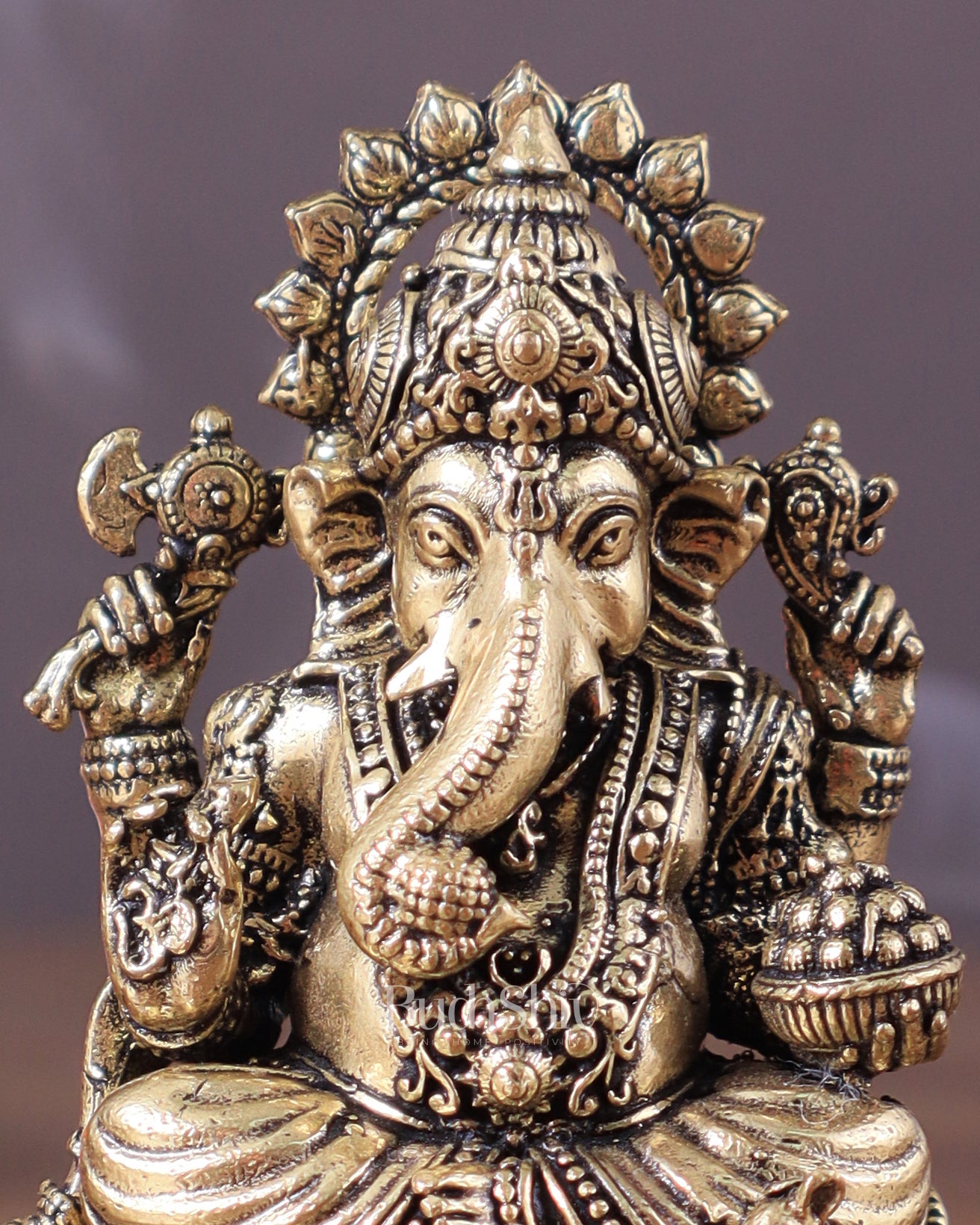 Pure Brass Ganesha superfine Idol 3"