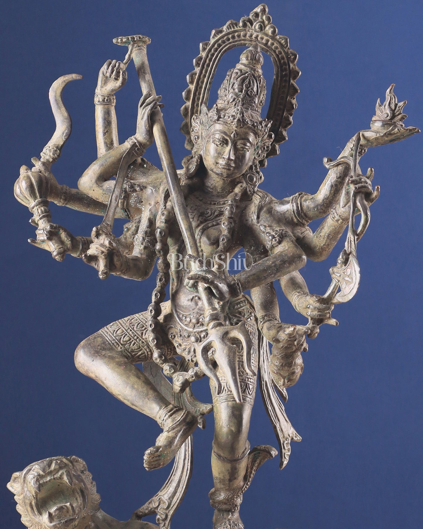 Goddess Kali Indonesian Bronze Vintage Sculpture – 22"