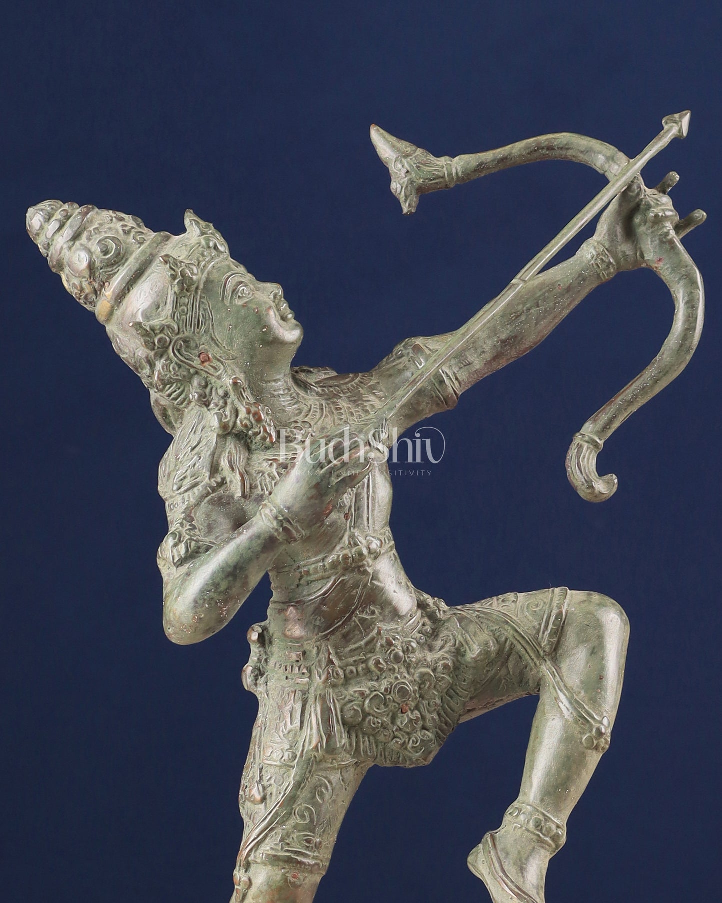 Vintage Indonesian Bronze Arjuna Sculpture 12"